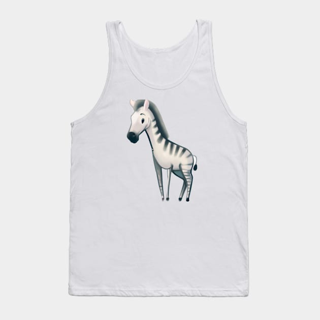 Cute Zebra Drawing Tank Top by Play Zoo